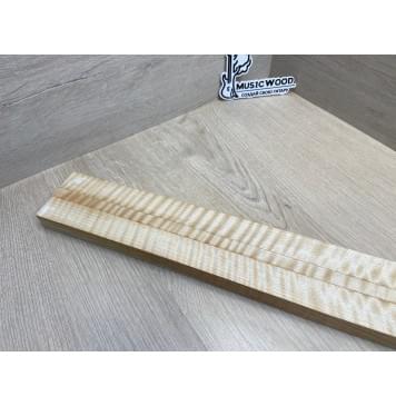 Клён Белый Явор, Волнистый заготовка грифа для безголовой гитары Радиал ААА Волна ААА 25.5х(30-13.5-30)х615 мм, из 3х частей-17