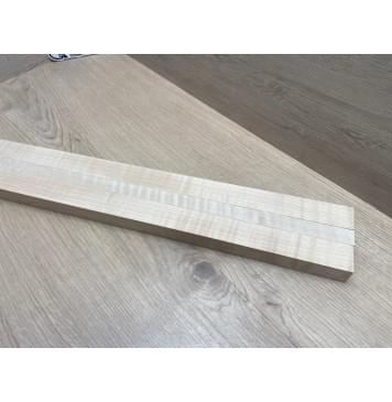 Клён Белый Явор, Волнистый заготовка грифа для безголовой гитары Радиал ААА Волна АА 25.5х(29-17.5-29)х625 мм, из 3х частей-3