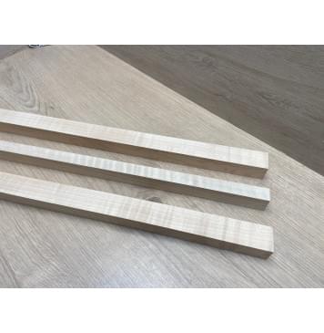 Клён Белый Явор, Волнистый заготовка грифа для безголовой гитары Радиал ААА Волна АА 25.5х(29-17.5-29)х625 мм, из 3х частей-6