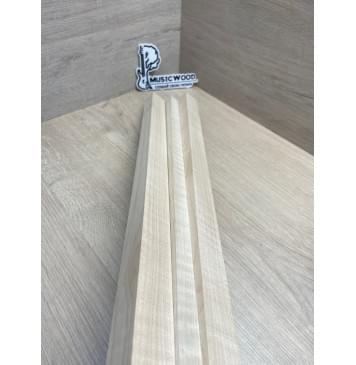Клён Белый Явор, Волнистый заготовка грифа для безголовой гитары Радиал ААА Волна АА 25.5х(29-17.5-29)х625 мм, из 3х частей-8