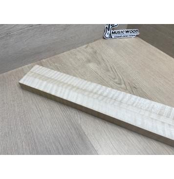 Клён Белый Явор, Волнистый заготовка грифа для безголовой гитары Радиал ААА Волна ААА 25.5х(30-13-30)х612 мм, из 3х частей-3