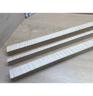 Клён Белый Явор, Волнистый заготовка грифа для безголовой гитары Радиал ААА Волна ААА 25.5х(30-13-30)х612 мм, из 3х частей-5