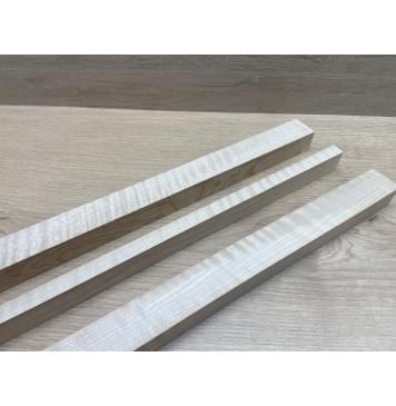 Клён Белый Явор, Волнистый заготовка грифа для безголовой гитары Радиал ААА Волна ААА 25.5х(30-13-30)х612 мм, из 3х частей-9