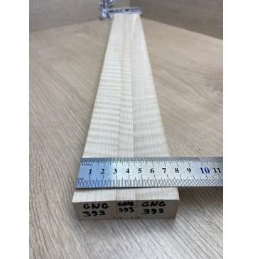 Клён Белый Явор, Волнистый заготовка грифа для безголовой гитары Радиал ААА Волна ААА 25.5х(30-13-30)х612 мм, из 3х частей-7