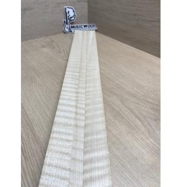 Клён Белый Явор, Волнистый заготовка грифа для безголовой гитары Радиал ААА Волна ААА 25.5х(30-13-30)х612 мм, из 3х частей-8