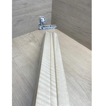 Клён Белый Явор, Волнистый заготовка грифа для безголовой гитары Радиал ААА Волна ААА 25.5х(30-13-30)х612 мм, из 3х частей-10
