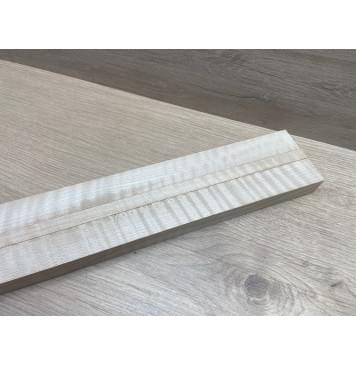 Клён Белый Явор, Волнистый заготовка грифа для безголовой гитары Радиал ААА Волна ААА 25.5х(30-13-30)х612 мм, из 3х частей-14