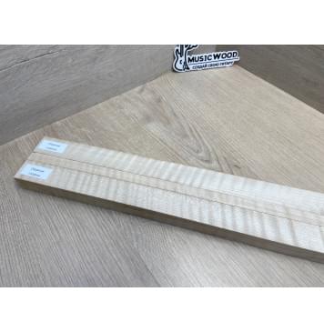 Клён Белый Явор, Волнистый заготовка грифа для безголовой гитары Радиал ААА Волна ААА 25.5х(30-13-30)х612 мм, из 3х частей-16