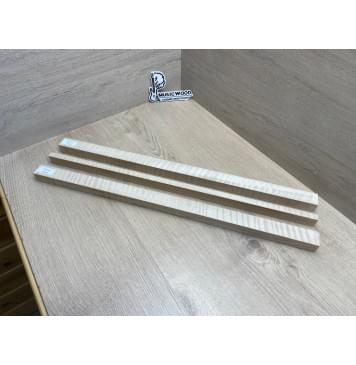 Клён Белый Явор, Волнистый заготовка грифа для безголовой гитары Радиал ААА Волна ААА 25.5х(30-13-30)х612 мм, из 3х частей-15