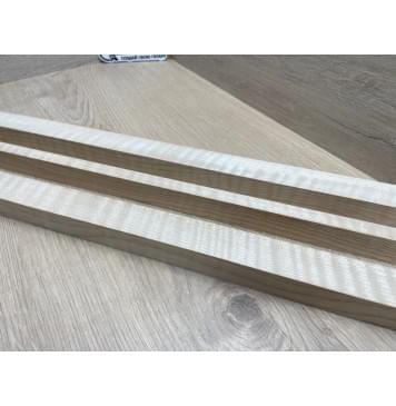 Клён Белый Явор, Волнистый заготовка грифа для безголовой гитары Радиал ААА Волна ААА 25.5х(30-13-30)х612 мм, из 3х частей-12