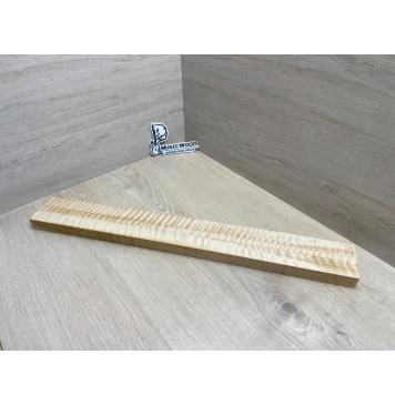 Клён Белый Явор, Волнистый заготовка грифа для безголовой гитары Радиал ААА Волна ААА 25.5х(30-13-30)х612 мм, из 3х частей-19
