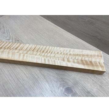 Клён Белый Явор, Волнистый заготовка грифа для безголовой гитары Радиал ААА Волна ААА 25.5х(30-13-30)х612 мм, из 3х частей-17