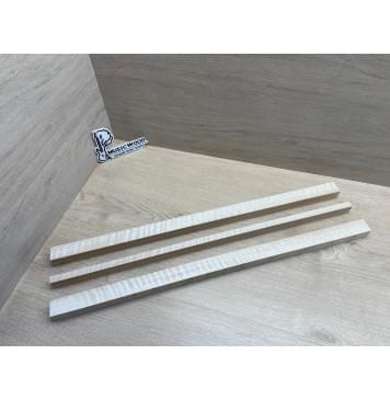 Клён Белый Явор, Волнистый заготовка грифа для безголовой гитары Радиал ААА Волна ААА 25х(28-12.5-28)х615 мм, из 3х частей-5