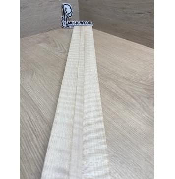 Клён Белый Явор, Волнистый заготовка грифа для безголовой гитары Радиал ААА Волна ААА 25х(28-12.5-28)х615 мм, из 3х частей-7