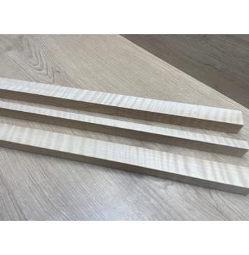 Клён Белый Явор, Волнистый заготовка грифа для безголовой гитары Радиал ААА Волна ААА 25х(28-12.5-28)х615 мм, из 3х частей-11