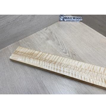 Клён Белый Явор, Волнистый заготовка грифа для безголовой гитары Радиал ААА Волна ААА 25х(28-12.5-28)х615 мм, из 3х частей-19