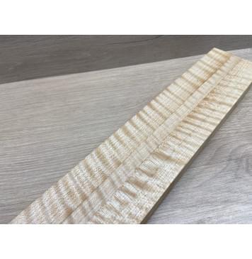 Клён Белый Явор, Волнистый заготовка грифа для безголовой гитары Радиал ААА Волна ААА 25х(28-12.5-28)х615 мм, из 3х частей-17