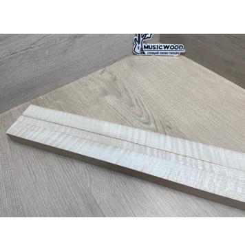 Клён Белый Явор, Волнистый заготовка грифа для безголовой гитары Радиал ААА Волна ААА 26х(30-14-30)х620 мм, из 3х частей-4