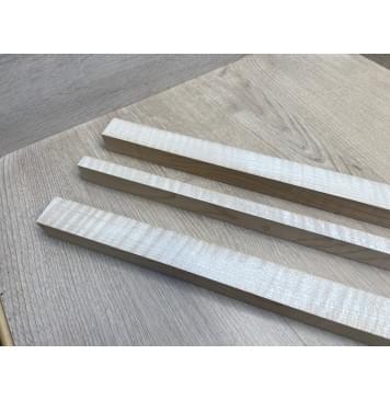 Клён Белый Явор, Волнистый заготовка грифа для безголовой гитары Радиал ААА Волна ААА 26х(30-14-30)х620 мм, из 3х частей-8