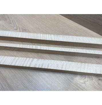 Клён Белый Явор, Волнистый заготовка грифа для безголовой гитары Радиал ААА Волна ААА 26х(30-14-30)х620 мм, из 3х частей-11