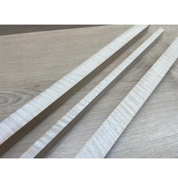 Клён Белый Явор, Волнистый заготовка грифа для безголовой гитары Радиал ААА Волна ААА 26х(30-14-30)х620 мм, из 3х частей-12