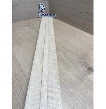 Клён Белый Явор, Волнистый заготовка грифа для безголовой гитары Радиал ААА Волна ААА 26х(30-14-30)х620 мм, из 3х частей-10