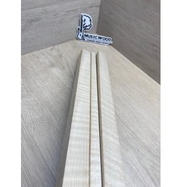 Клён Белый Явор, Волнистый заготовка грифа для безголовой гитары Радиал ААА Волна ААА 26х(30-14-30)х620 мм, из 3х частей-9