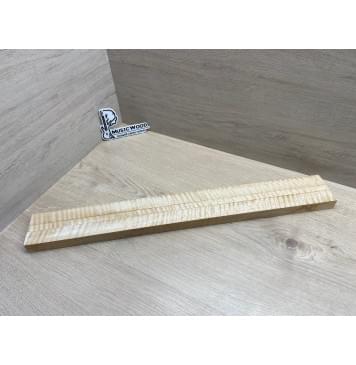 Клён Белый Явор, Волнистый заготовка грифа для безголовой гитары Радиал ААА Волна ААА 26х(30-14-30)х620 мм, из 3х частей-0