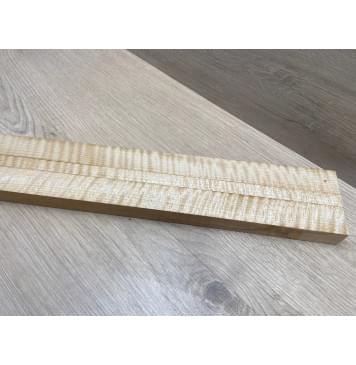 Клён Белый Явор, Волнистый заготовка грифа для безголовой гитары Радиал ААА Волна ААА 26х(30-14-30)х620 мм, из 3х частей-19