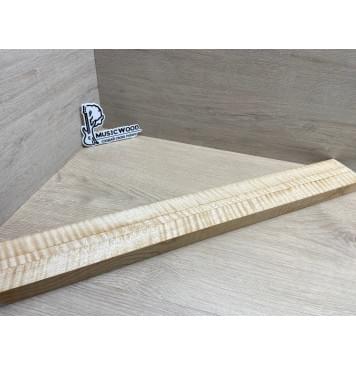 Клён Белый Явор, Волнистый заготовка грифа для безголовой гитары Радиал ААА Волна ААА 26х(30-14-30)х620 мм, из 3х частей-18