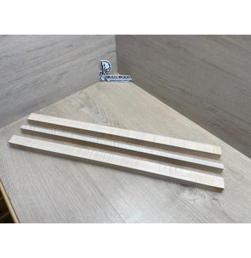 Клён Белый Явор, Волнистый заготовка грифа для безголовой гитары Радиал АА Волна АА 26х(29-13.5-29)х618 мм, из 3х частей-6