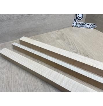 Клён Белый Явор, Волнистый заготовка грифа для безголовой гитары Радиал АА Волна АА 26х(29-13.5-29)х618 мм, из 3х частей-9