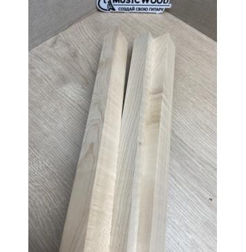 Клён Белый Явор, Волнистый заготовка грифа для безголовой гитары Радиал АА Волна АА 26х(29-13.5-29)х618 мм, из 3х частей-11
