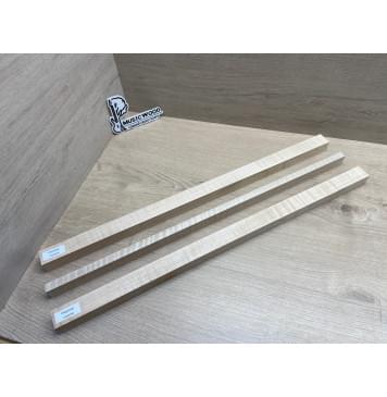 Клён Белый Явор, Волнистый заготовка грифа для безголовой гитары Радиал АА Волна АА 26х(29-13.5-29)х618 мм, из 3х частей-13