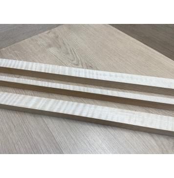 Клён Белый Явор, Волнистый заготовка грифа для безголовой гитары Радиал АА Волна ААА 24.5х(29-13-29)х615 мм, из 3х частей-9