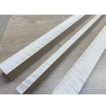 Клён Белый Явор, Волнистый заготовка грифа для безголовой гитары Радиал АА Волна ААА 24.5х(29-13-29)х615 мм, из 3х частей-10