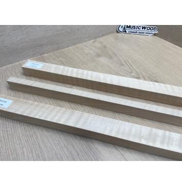 Клён Белый Явор, Волнистый заготовка грифа для безголовой гитары Радиал АА Волна ААА 24.5х(29-13-29)х615 мм, из 3х частей-12