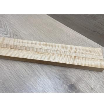 Клён Белый Явор, Волнистый заготовка грифа для безголовой гитары Радиал АА Волна ААА 24.5х(29-13-29)х615 мм, из 3х частей-20
