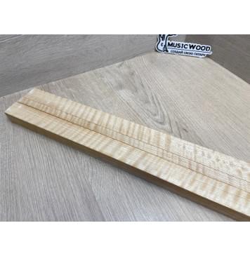 Клён Белый Явор, Волнистый заготовка грифа для безголовой гитары Радиал АА Волна ААА 24.5х(29-13-29)х615 мм, из 3х частей-17