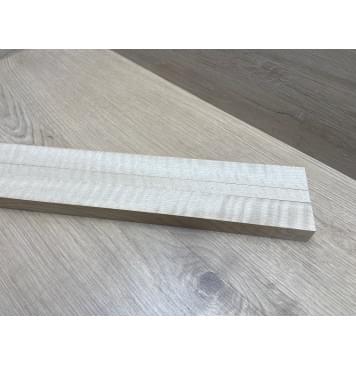 Клён Белый Явор, Волнистый заготовка грифа для безголовой гитары Радиал ААА Волна ААА 25х(29.5-14-29.5)х615 мм, из 3х частей-3