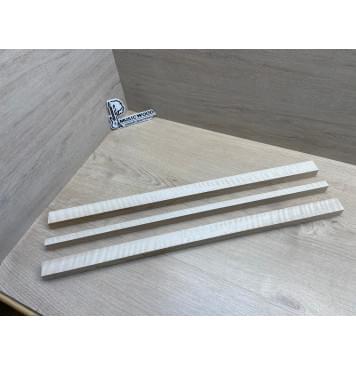 Клён Белый Явор, Волнистый заготовка грифа для безголовой гитары Радиал ААА Волна ААА 25х(29.5-14-29.5)х615 мм, из 3х частей-6
