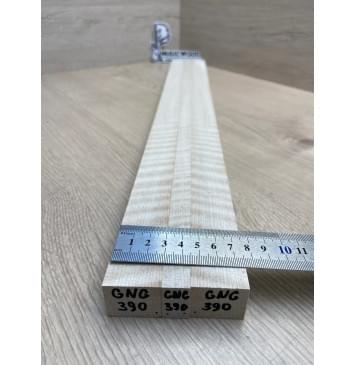 Клён Белый Явор, Волнистый заготовка грифа для безголовой гитары Радиал ААА Волна ААА 25х(29.5-14-29.5)х615 мм, из 3х частей-5