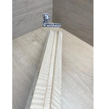 Клён Белый Явор, Волнистый заготовка грифа для безголовой гитары Радиал ААА Волна ААА 25х(29.5-14-29.5)х615 мм, из 3х частей-9