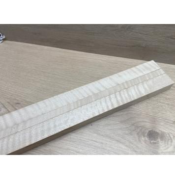 Клён Белый Явор, Волнистый заготовка грифа для безголовой гитары Радиал ААА Волна ААА 25х(29.5-14-29.5)х615 мм, из 3х частей-12