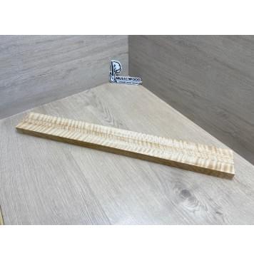 Клён Белый Явор, Волнистый заготовка грифа для безголовой гитары Радиал ААА Волна ААА 25х(29.5-14-29.5)х615 мм, из 3х частей-0