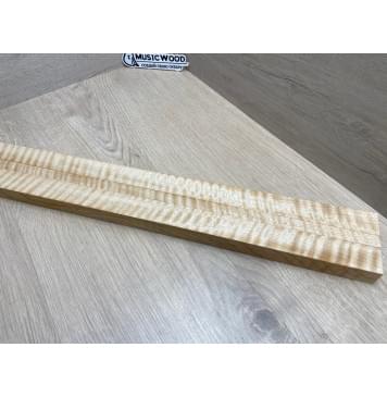 Клён Белый Явор, Волнистый заготовка грифа для безголовой гитары Радиал ААА Волна ААА 25х(29.5-14-29.5)х615 мм, из 3х частей-15