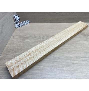 Клён Белый Явор, Волнистый заготовка грифа для безголовой гитары Радиал ААА Волна ААА 25х(29.5-14-29.5)х615 мм, из 3х частей-17