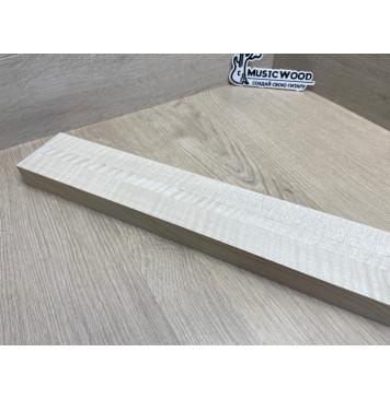 Клён Белый Явор, Волнистый заготовка грифа для безголовой гитары Радиал ААА Волна ААА 26х(27-13-27)х615 мм, из 3х частей-4