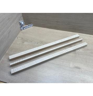 Клён Белый Явор, Волнистый заготовка грифа для безголовой гитары Радиал ААА Волна ААА 26х(27-13-27)х615 мм, из 3х частей-11