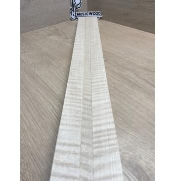 Клён Белый Явор, Волнистый заготовка грифа для безголовой гитары Радиал ААА Волна ААА 26х(27-13-27)х615 мм, из 3х частей-9